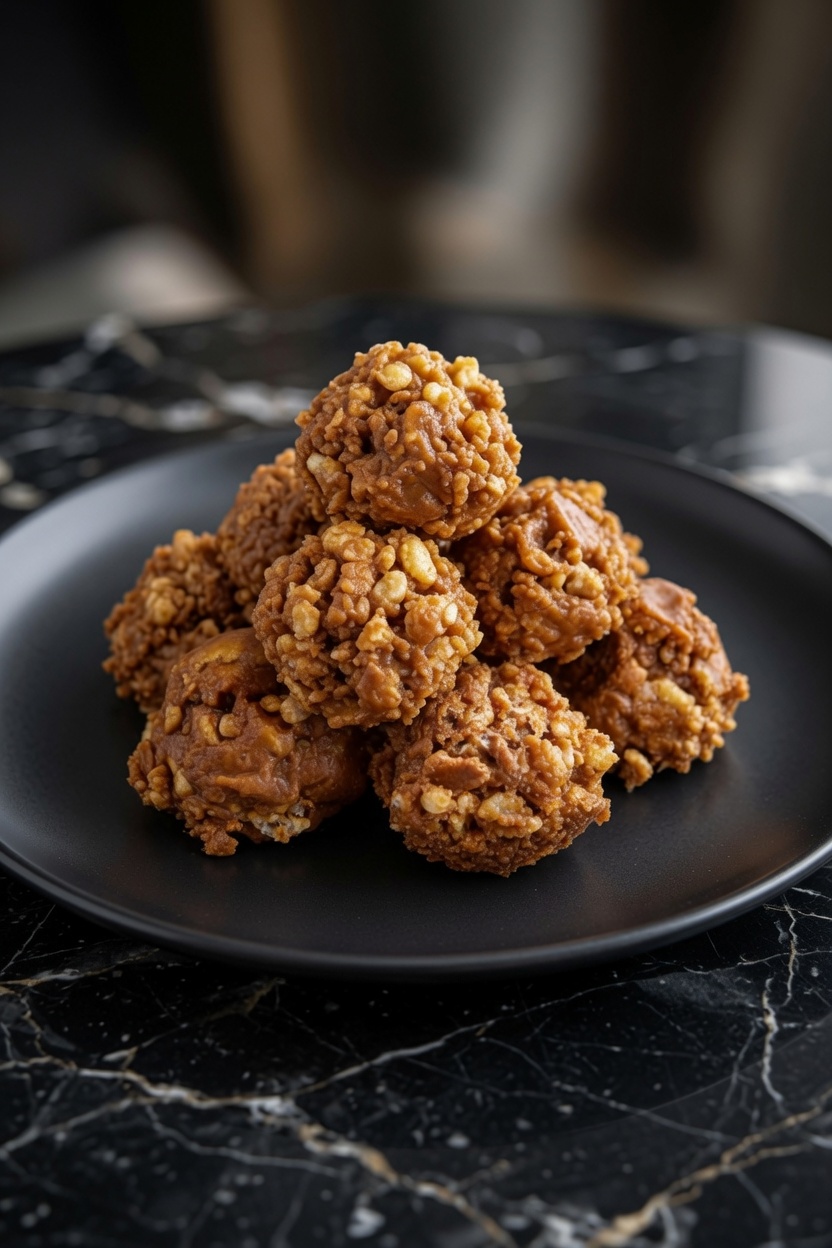 No Bake Reese’s Krispy Cookies