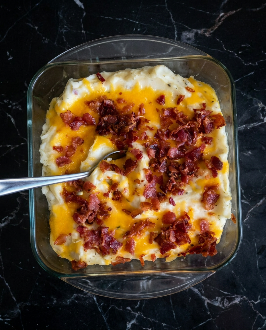 Twice Baked Potato Casserole With Bacon