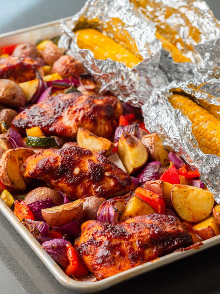 Sheet Pan Barbecue Chicken Dinner