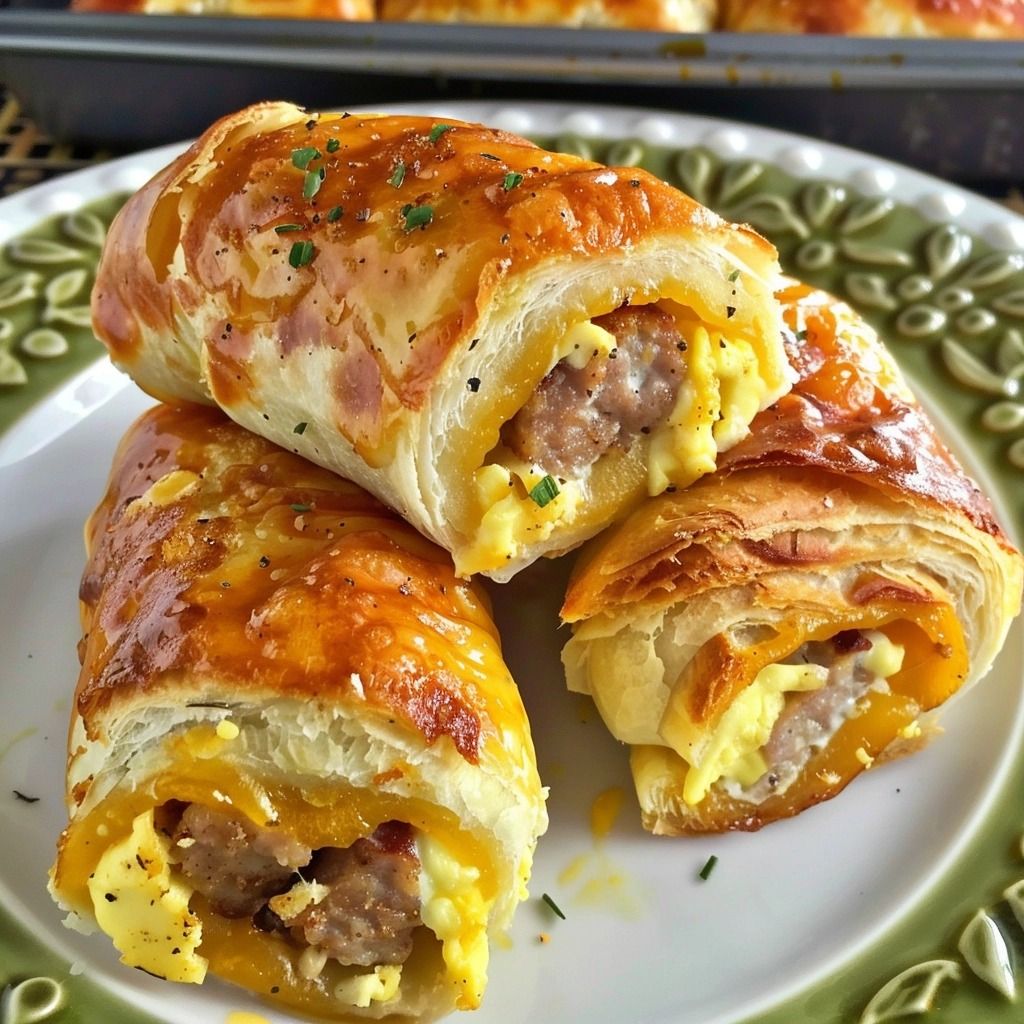 Sausage, Egg and Cheese Breakfast Roll-Ups