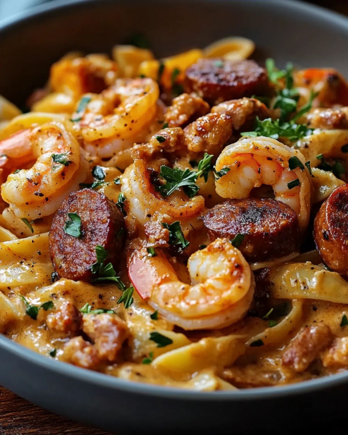 Cajun Shrimp Pasta with Sausage