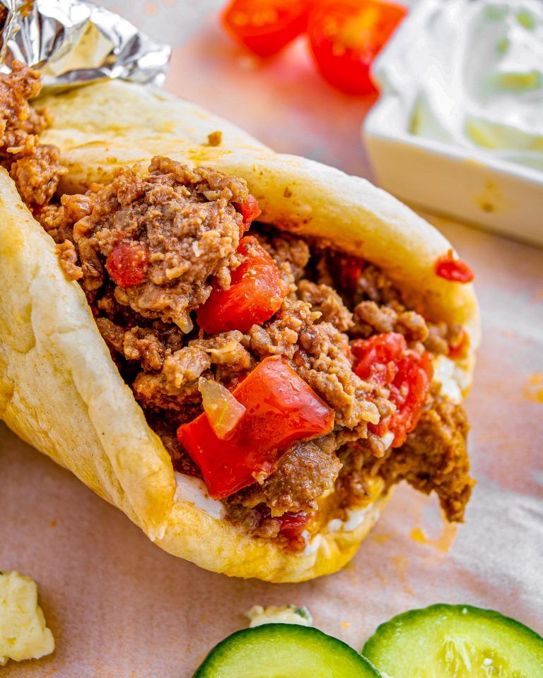 HAMBURGER PEPPERS AND ONION GYROS