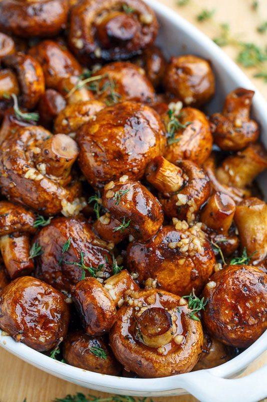 Roasted Garlic Mushrooms