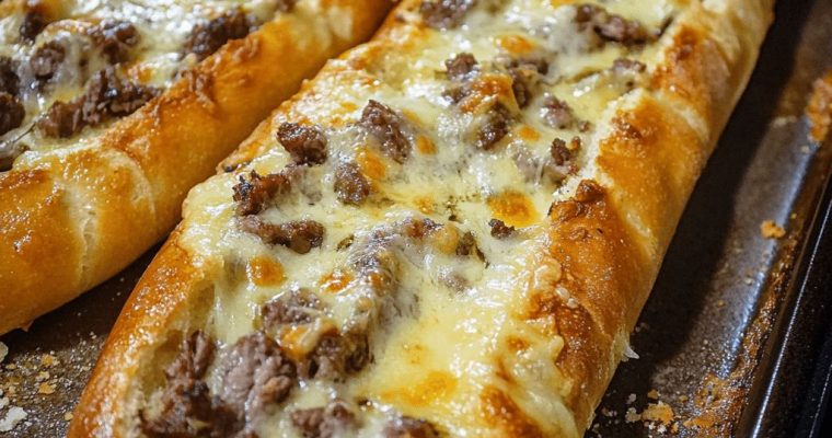 Philly Cheesesteak Cheesy Bread