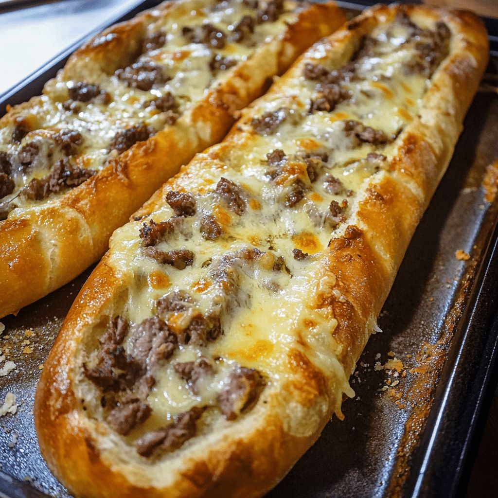Philly Cheesesteak Cheesy Bread