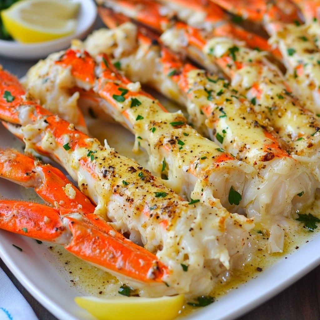 Baked Crab Legs in Butter Sauce