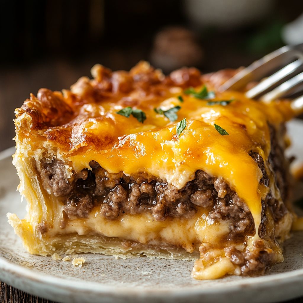 IMPOSSIBLE CHEESEBURGER PIE