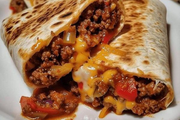 Sloppy Joe Grilled Burritos