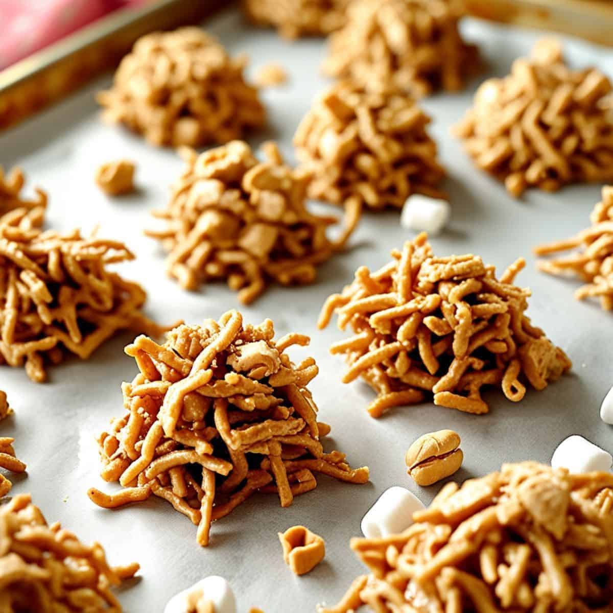 NO BAKE PEANUT BUTTER HAYSTACKS