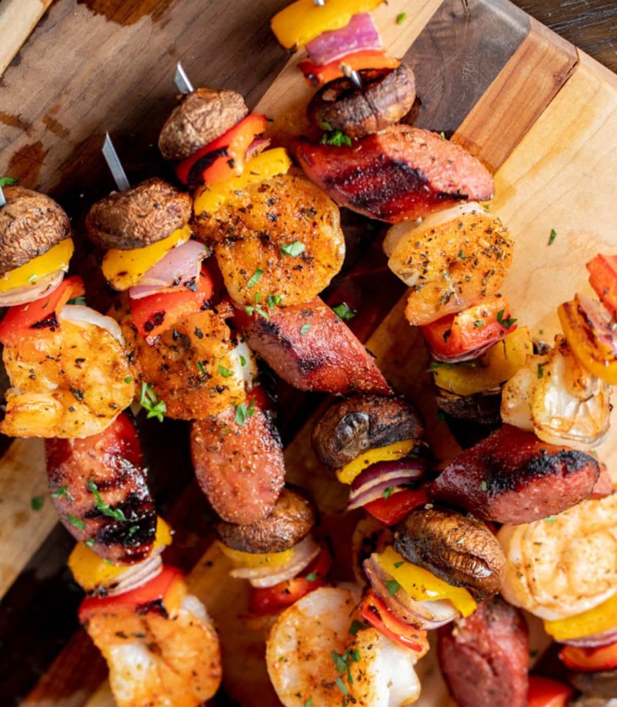 Sausage and Shrimp Kabobs