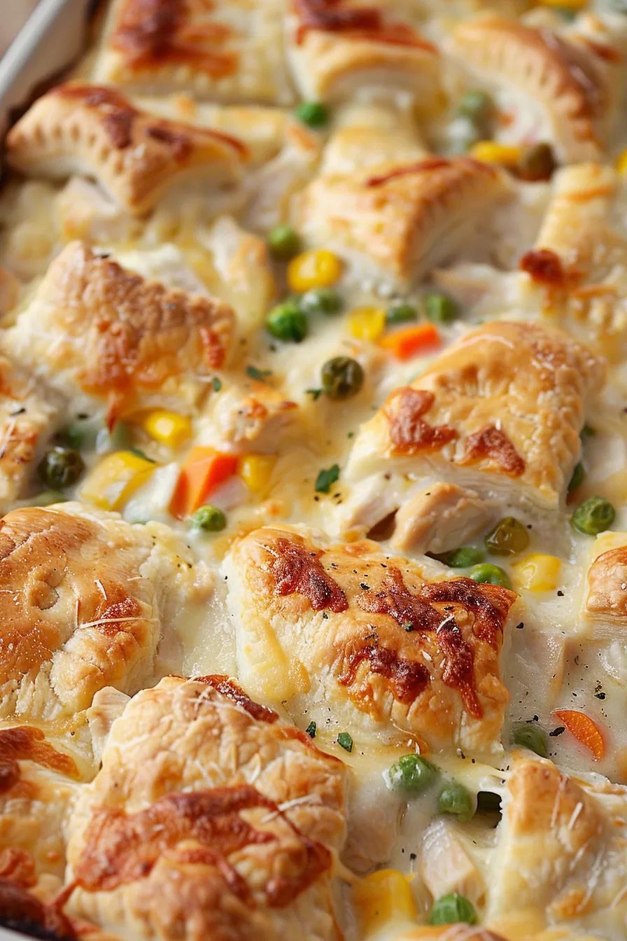 Chicken Pot Pie Bubble Up Casserole