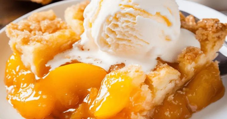 LAZY MAN’S PIE PEACH COBBLER