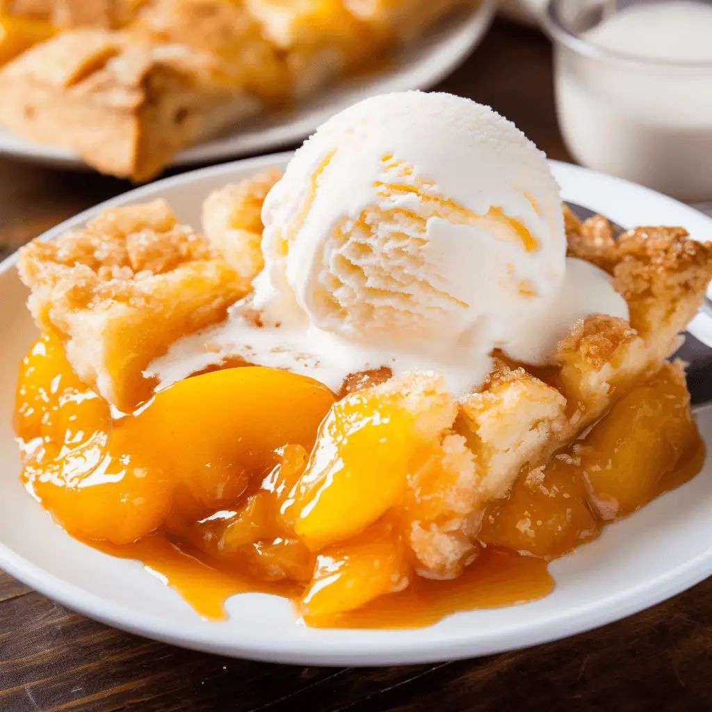 LAZY MAN’S PIE PEACH COBBLER