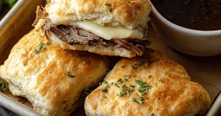 Baked French Dip Biscuits