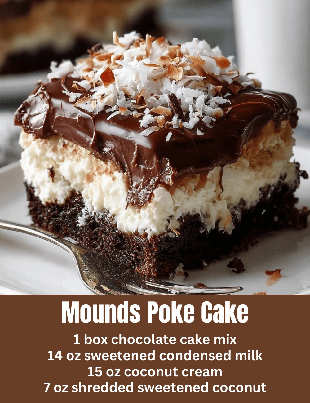 Mounds Poke Cake