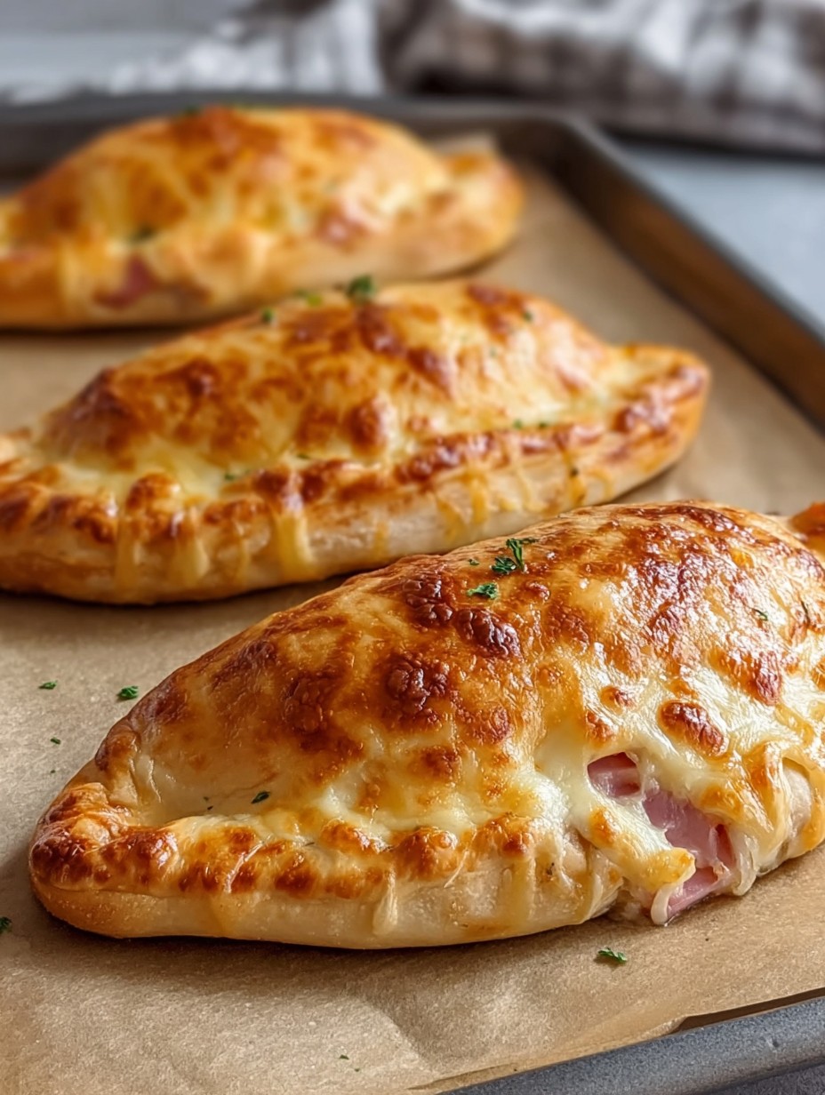 Ham and Cheese Calzones