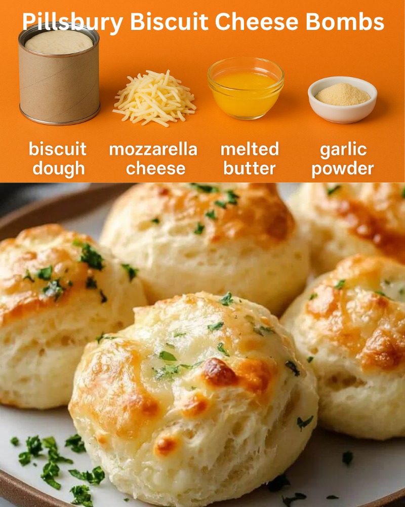 Pillsbury Biscuit Garlic Butter Cheese Bombs