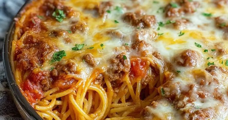 Old-Fashioned Beef Spaghetti Pie