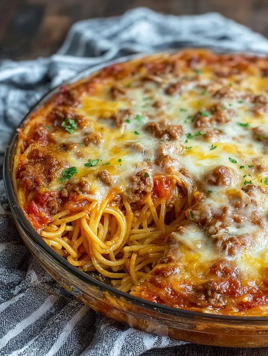 Old-Fashioned Beef Spaghetti Pie