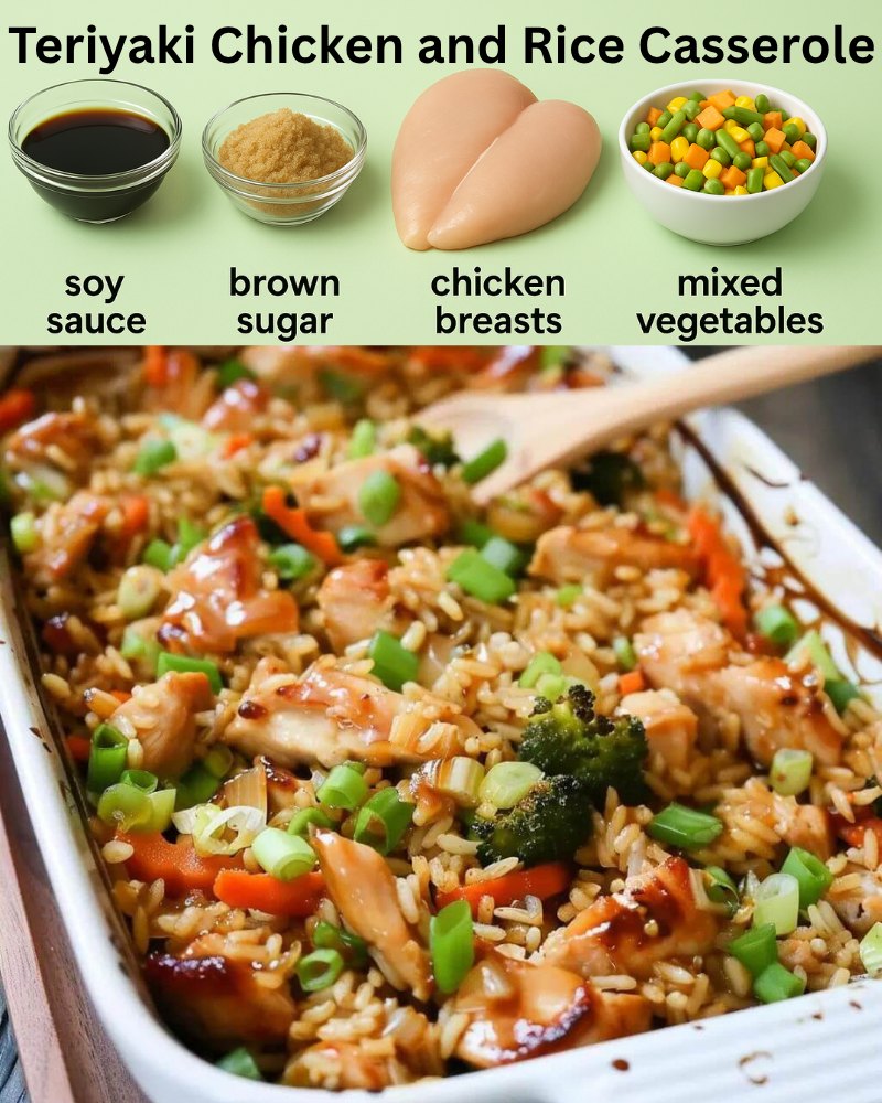 Teriyaki Chicken and Rice Casserole