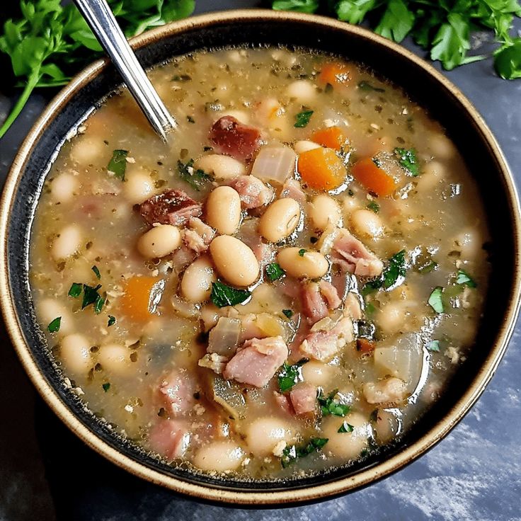 White Beans and Ham Hock Soup