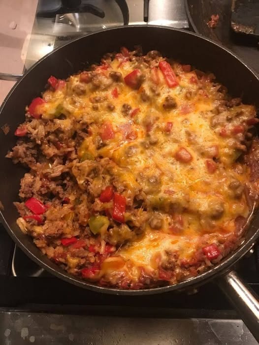Ground Beef Stuffed Pepper Skillet