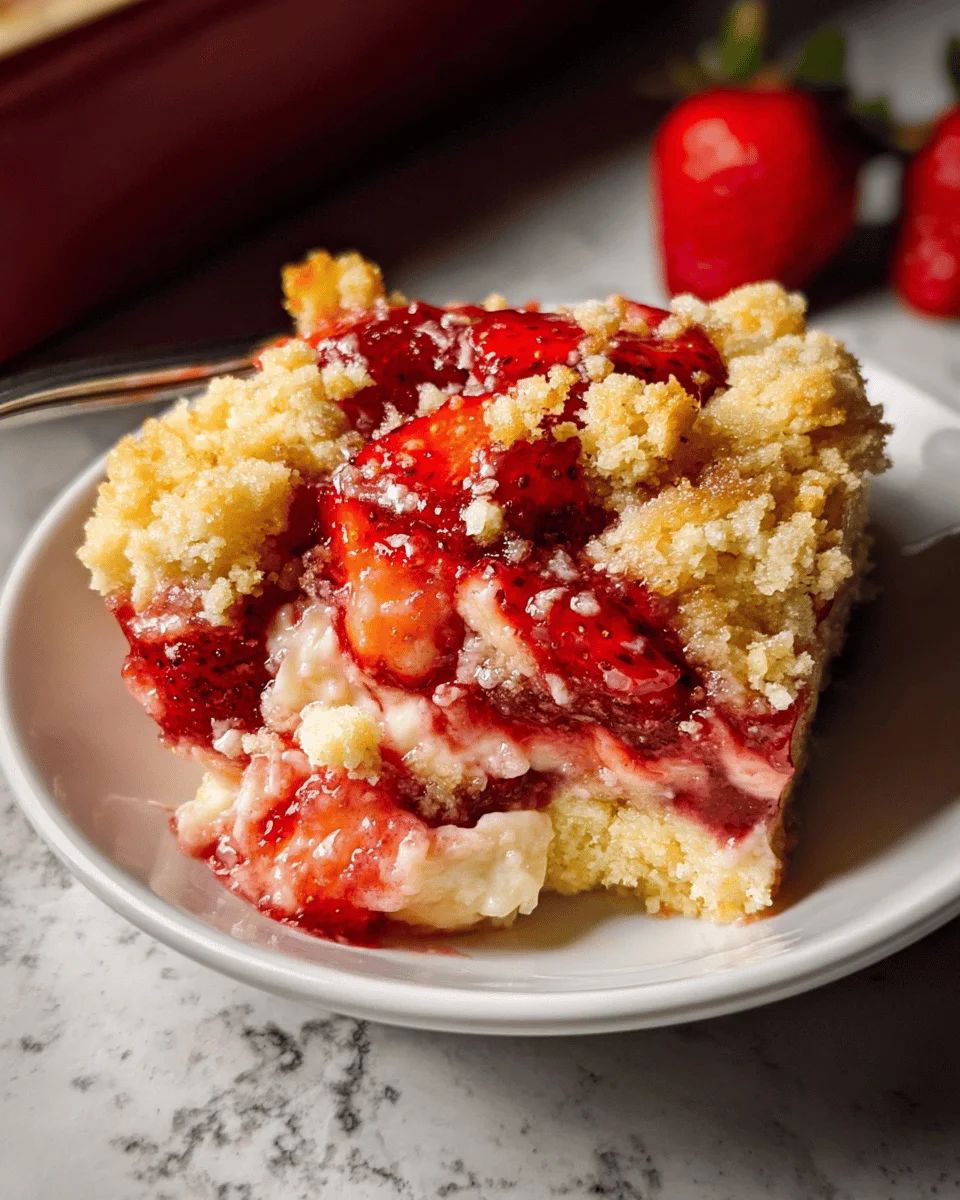 Strawberry Cheesecake Dump Cake