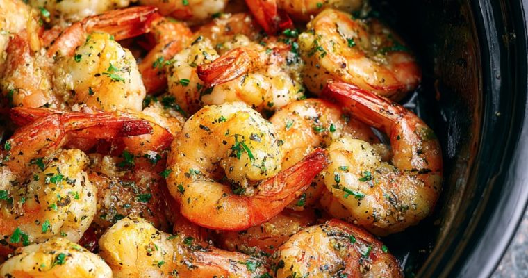 Slow Cooker 5-Ingredient Garlic Butter Shrimp