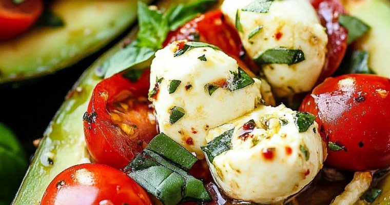 Caprese Stuffed Avocados