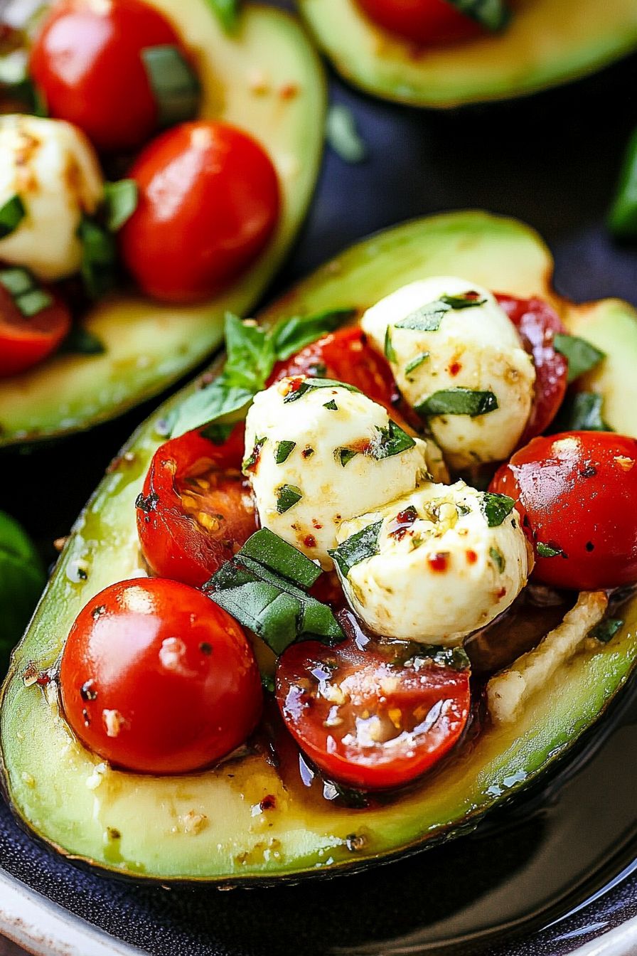 Caprese Stuffed Avocados