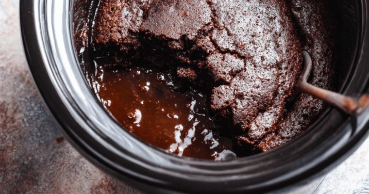The Easiest Slow Cooker Chocolate Lava Cake
