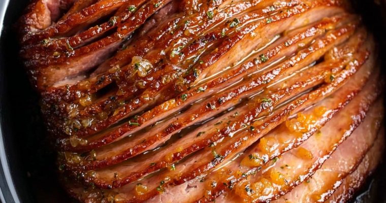 Slow Cooker Apricot Dijon Spiral Ham
