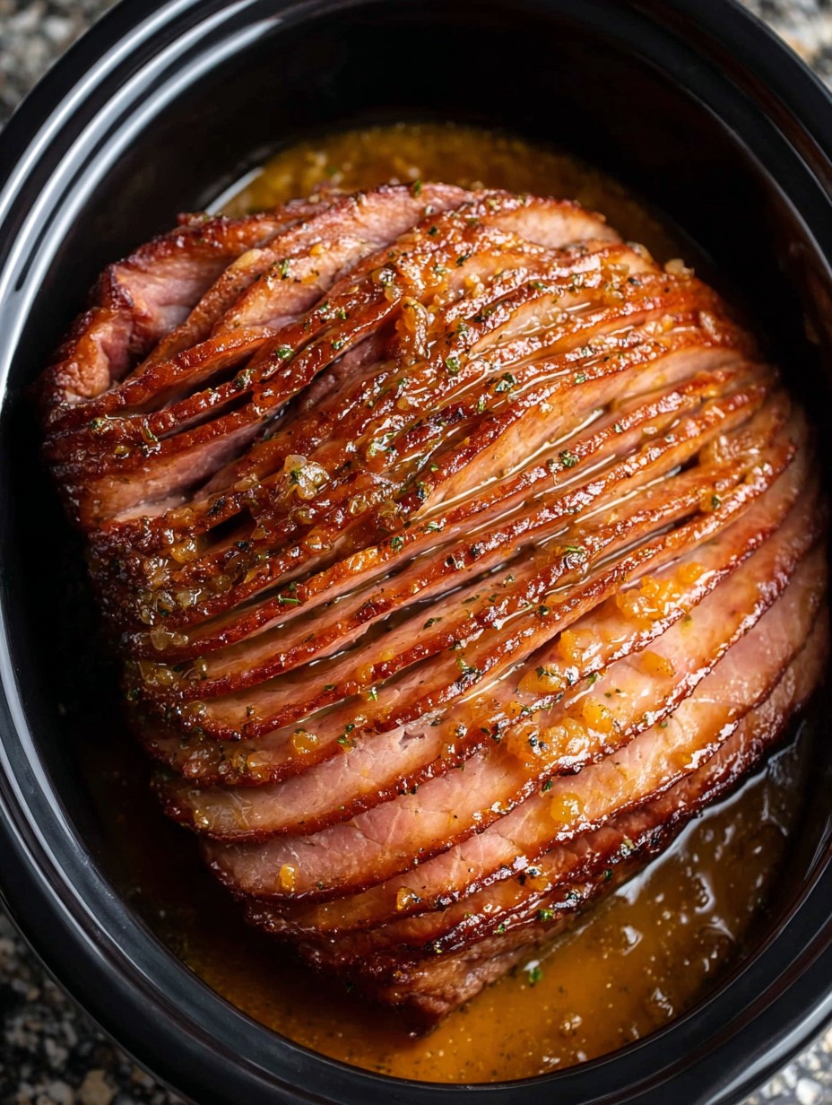 Slow Cooker Apricot Dijon Spiral Ham
