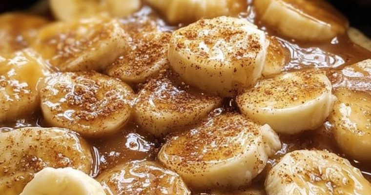 Slow Cooker Banana Foster Pudding