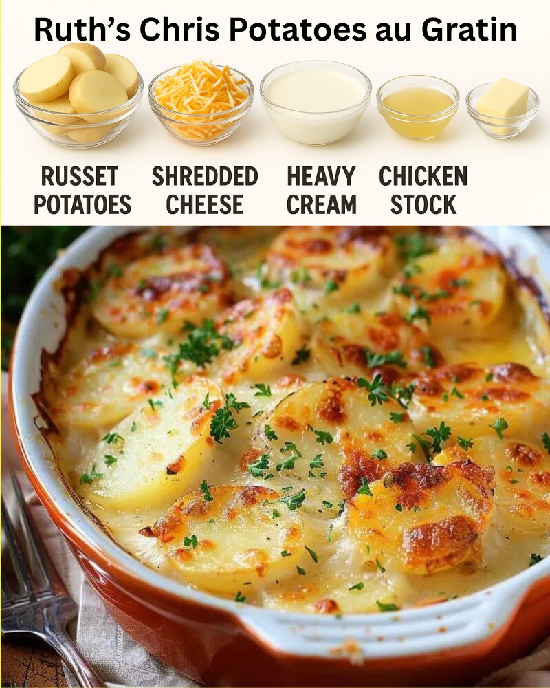 Copycat Ruth’s Chris Potatoes au Gratin