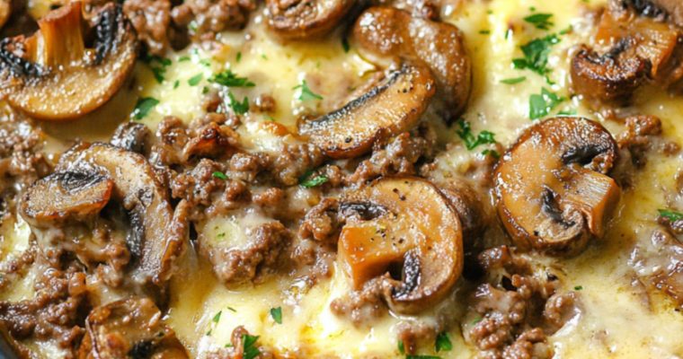 Hamburger Mushroom Bake