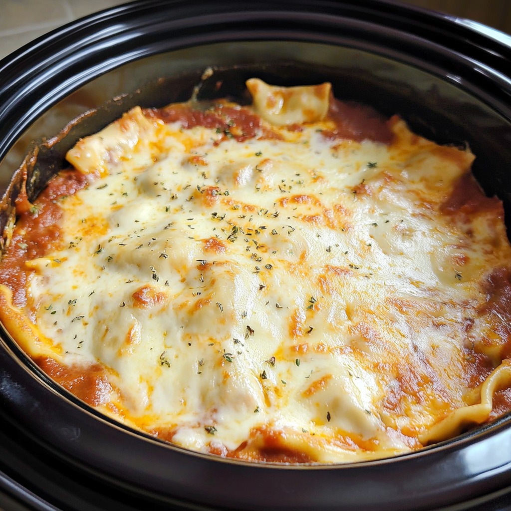 Slow Cooker Ravioli Lasagna