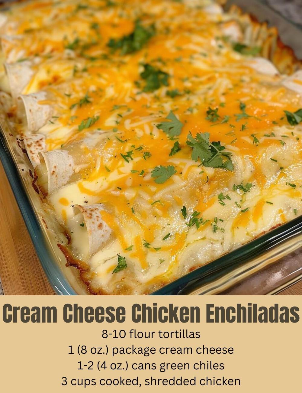 CREAM CHEESE CHICKEN ENCHILADAS