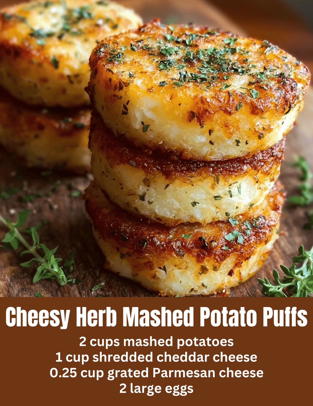 Cheesy Herb Mashed Potato Puffs