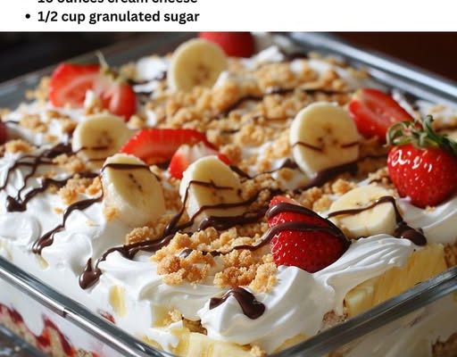 No-Bake Banana Split Cake