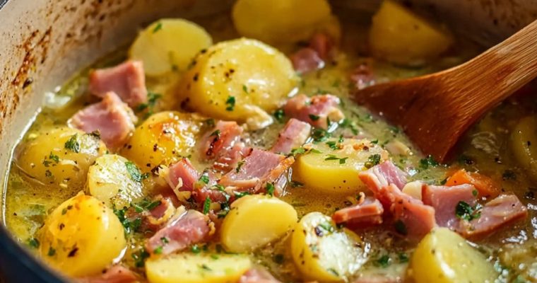 Stewed Potatoes with Ham