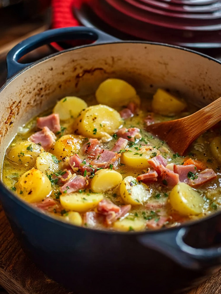 Stewed Potatoes with Ham