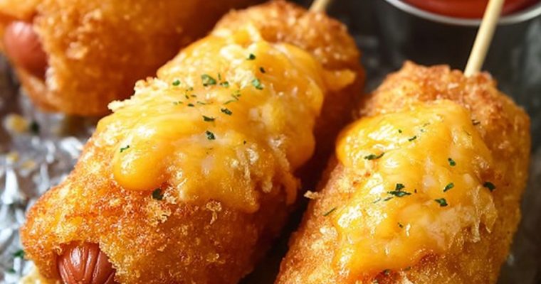 Cheesy Corn Dog Bites