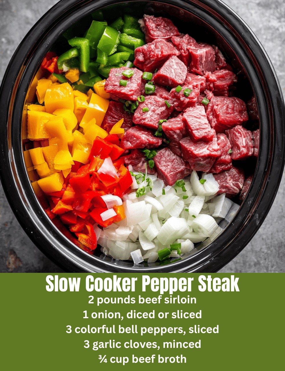 Slow Cooker Pepper Steak