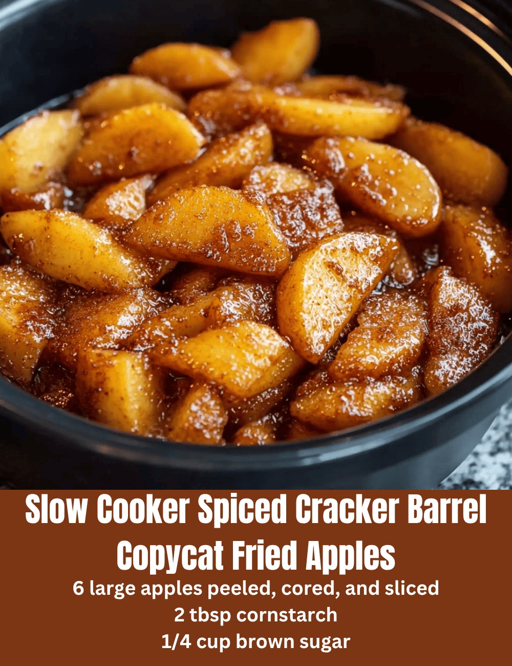 Slow Cooker Spiced Cracker Barrel Copycat Fried Apples