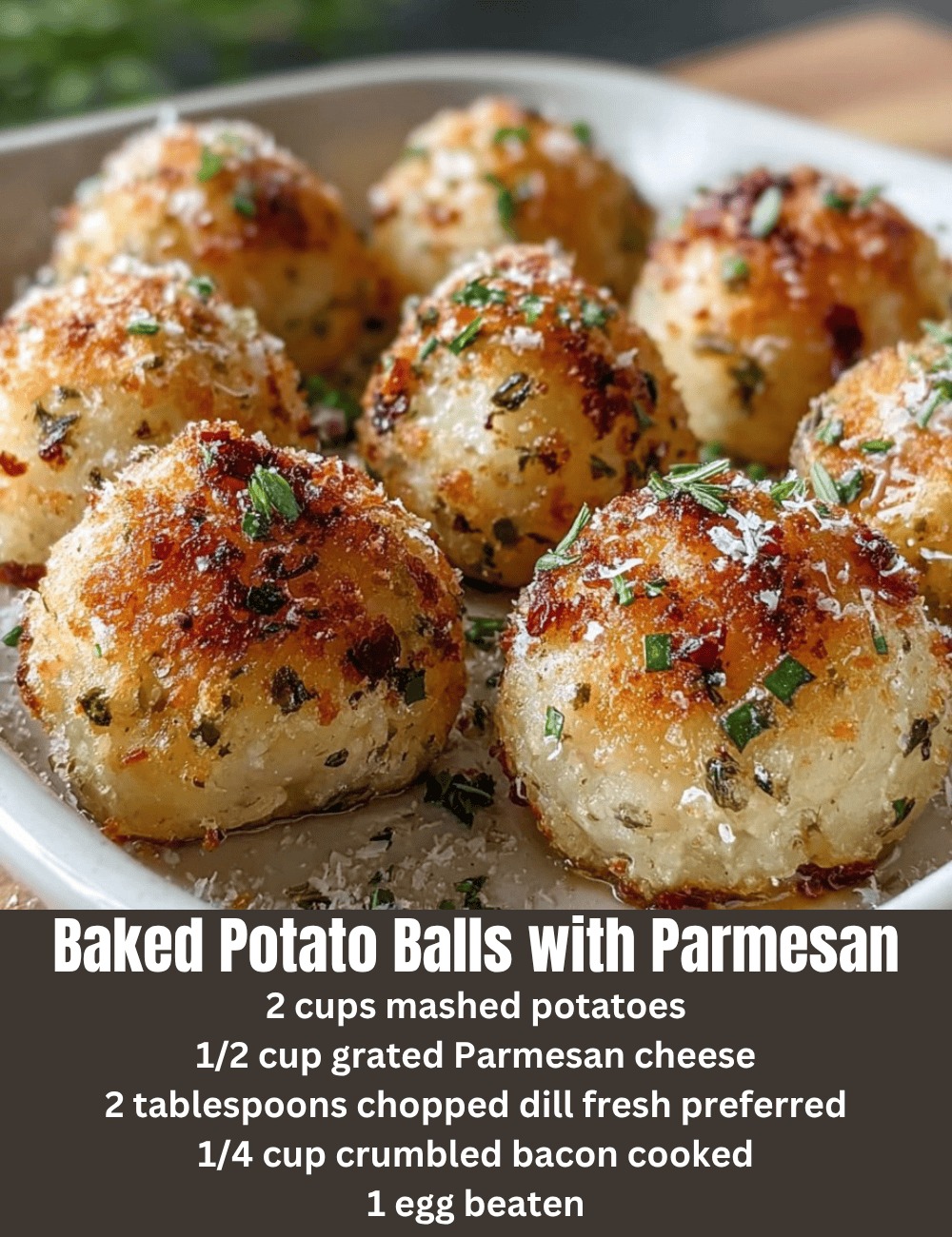 Herb-Infused Baked Potato Balls with Parmesan
