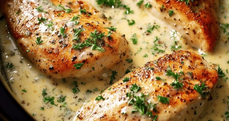 Slow Cooker 3-Ingredient Creamy Italian Chicken