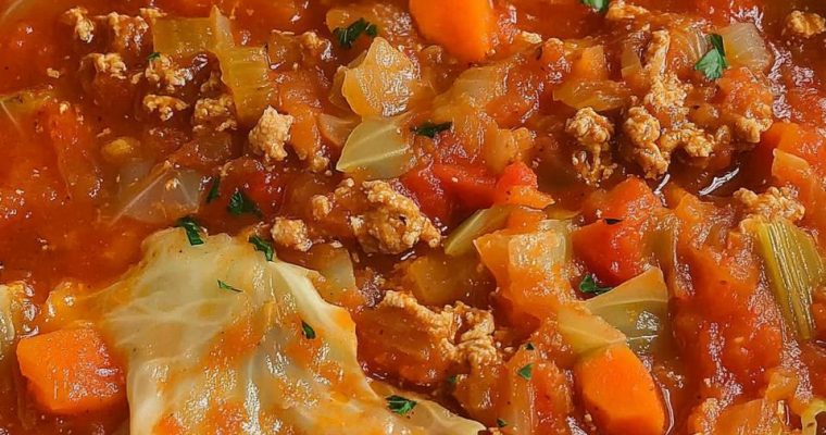 Slow Cooker Unstuffed Cabbage Roll Soup