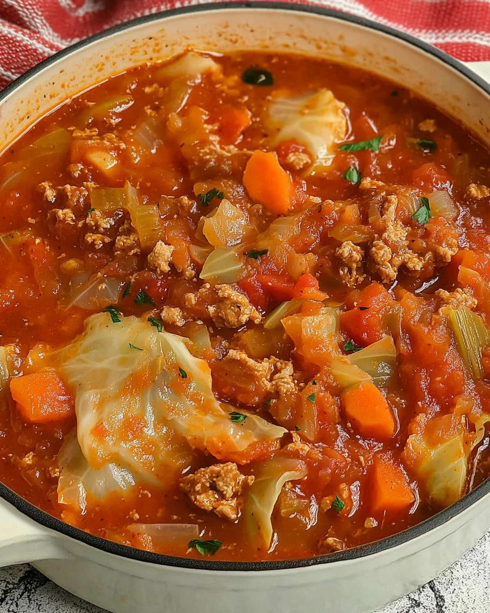 Slow Cooker Unstuffed Cabbage Roll Soup