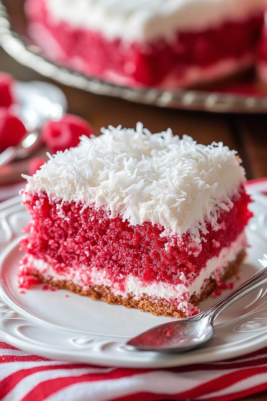 Raspberry Zinger Poke Cake